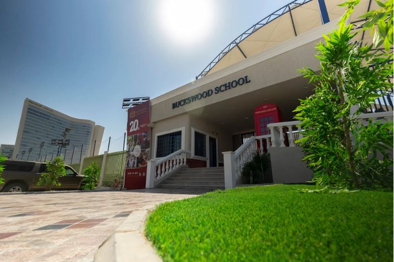 Exterior view of Buckswood School Riyadh, combining academics and sports education in Saudi Arabia