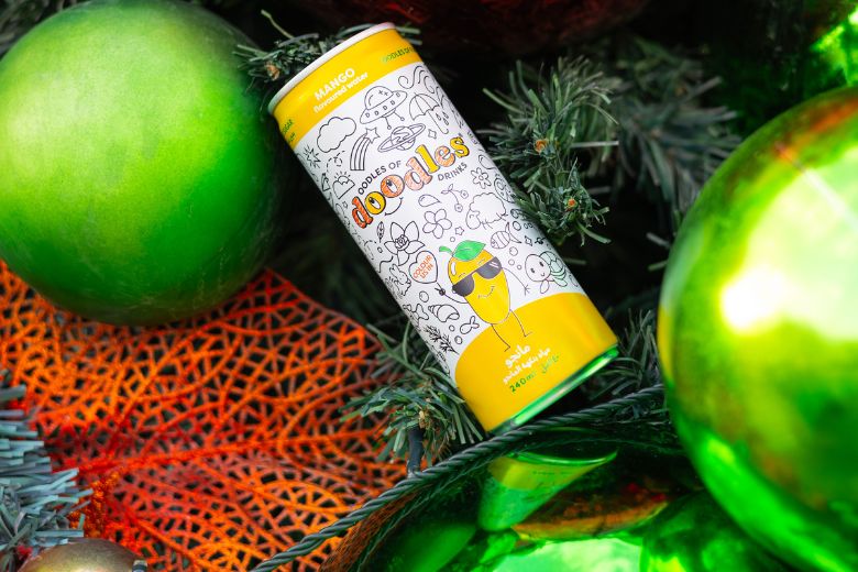 Oodles of Doodles beverage range displayed for Middle East launch