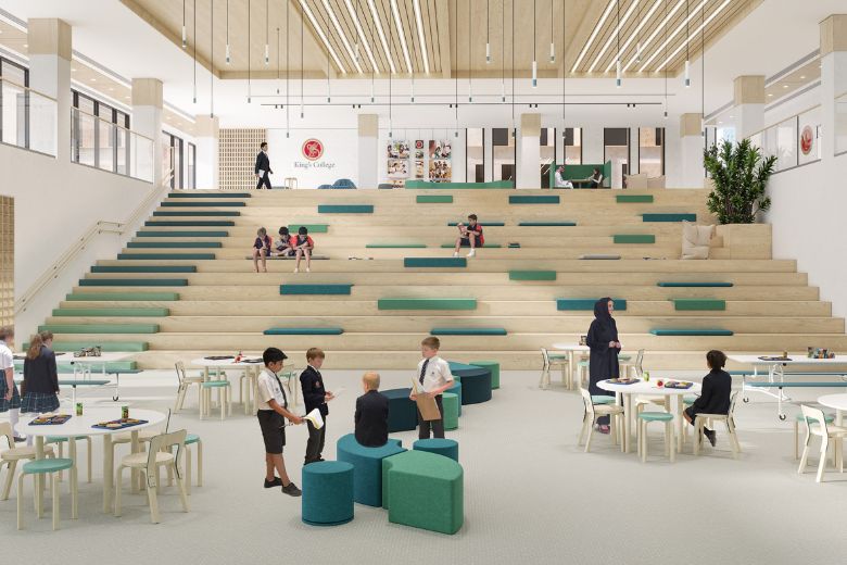 King’s College Riyadh SEDRA campus featuring modern architecture