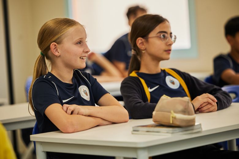 Pupils at Aldenham School Riyadh during an engaging classroom lesson following the school’s Cambridge International accreditation