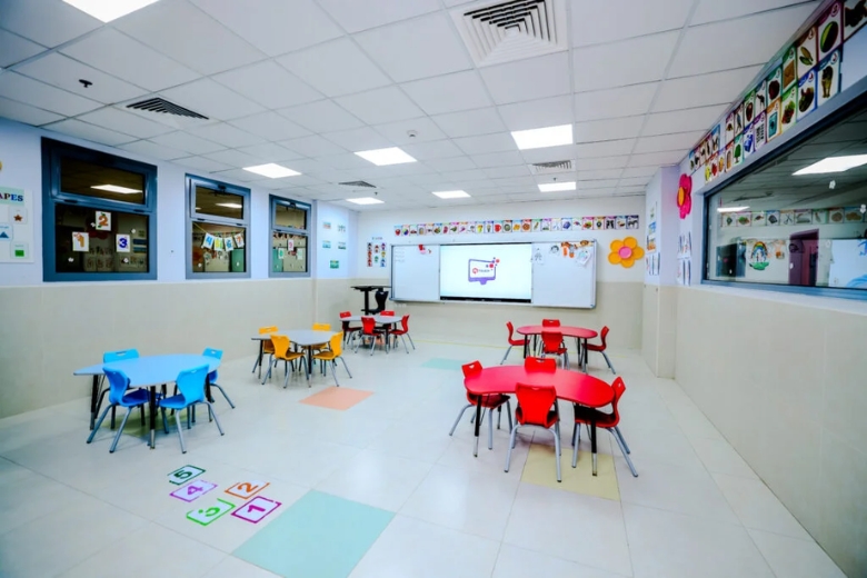 Primary students learn in an engaging classroom environment designed to support their early development