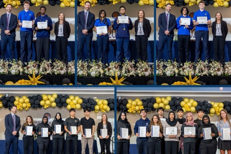 Students receive recognition for their achievements during British School Dhahran’s annual Prizegiving celebrations