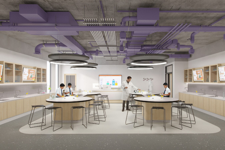 Purpose-built science and technology laboratories will encourage students to investigate ideas, develop practical skills and apply classroom knowledge